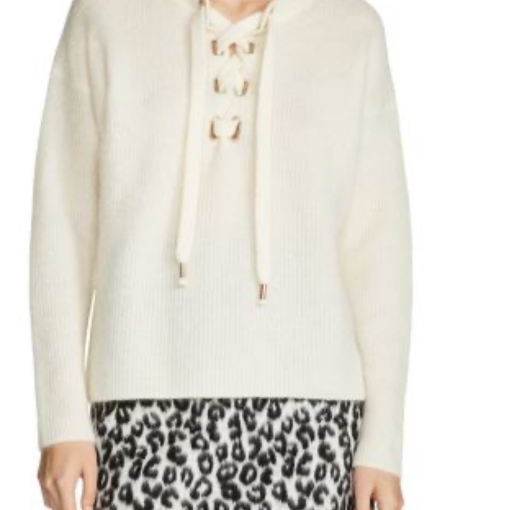Lace up sweater